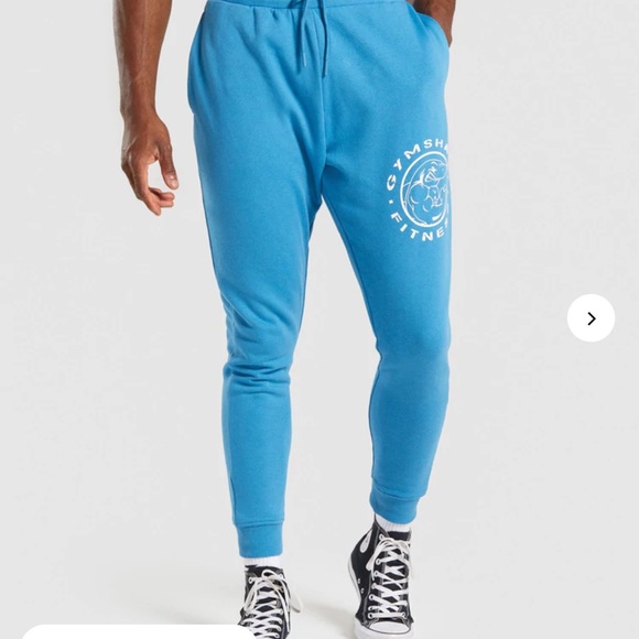Gymshark Mens Blue Legacy Sweatpants 